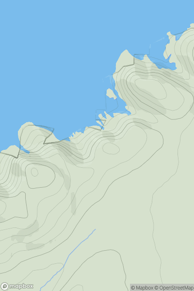 Thumbnail image for Creagan Breaca [Islay] showing contour plot for surrounding peak